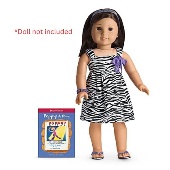 American Girl Zebra Safari Sundress Matching Set | Girls’ Sz 10 + Doll outfit - Picture 7 of 7